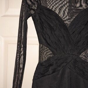 Elegant Black Long Sleeve Dress